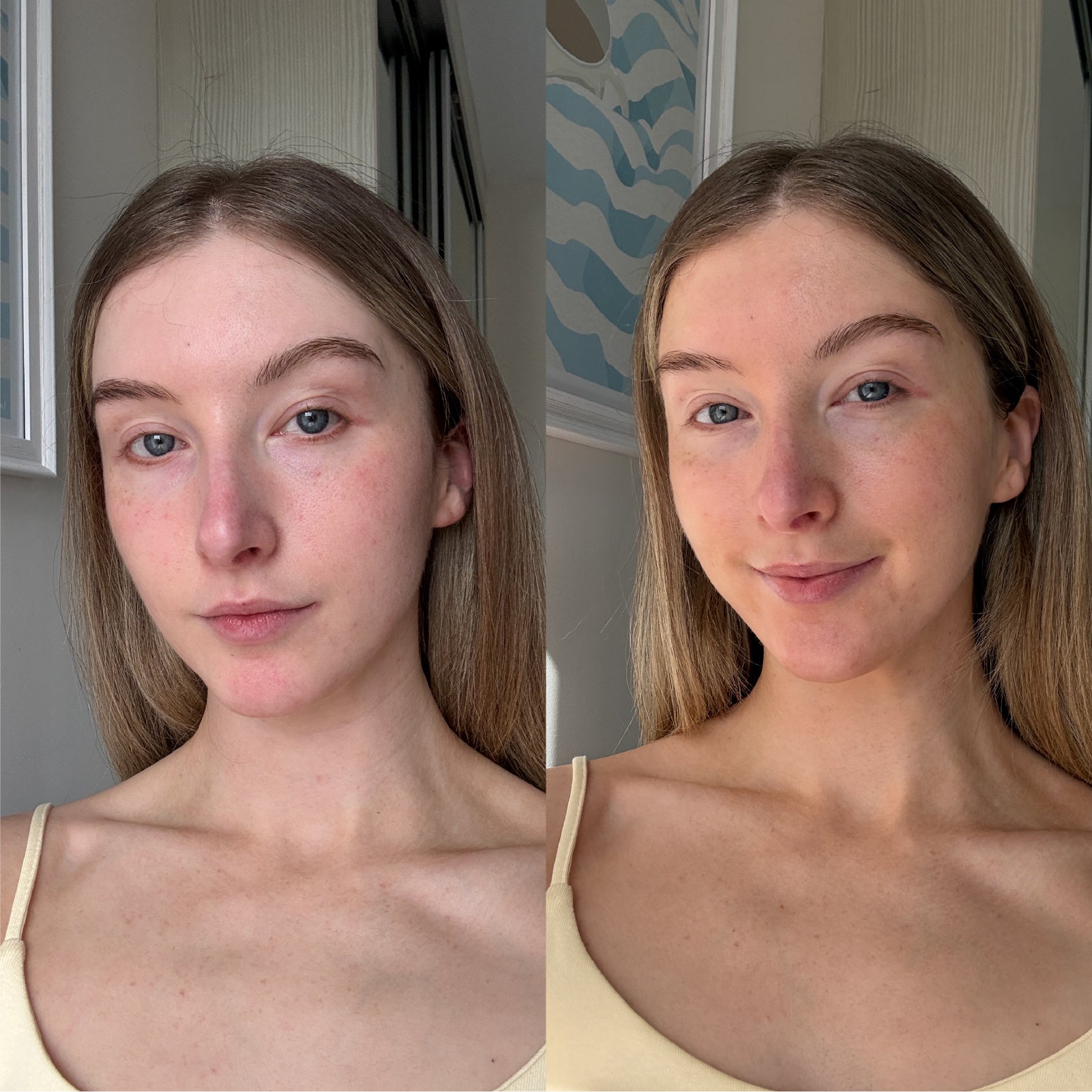 Bare by Vogue Overnight Tan Mask Before and After