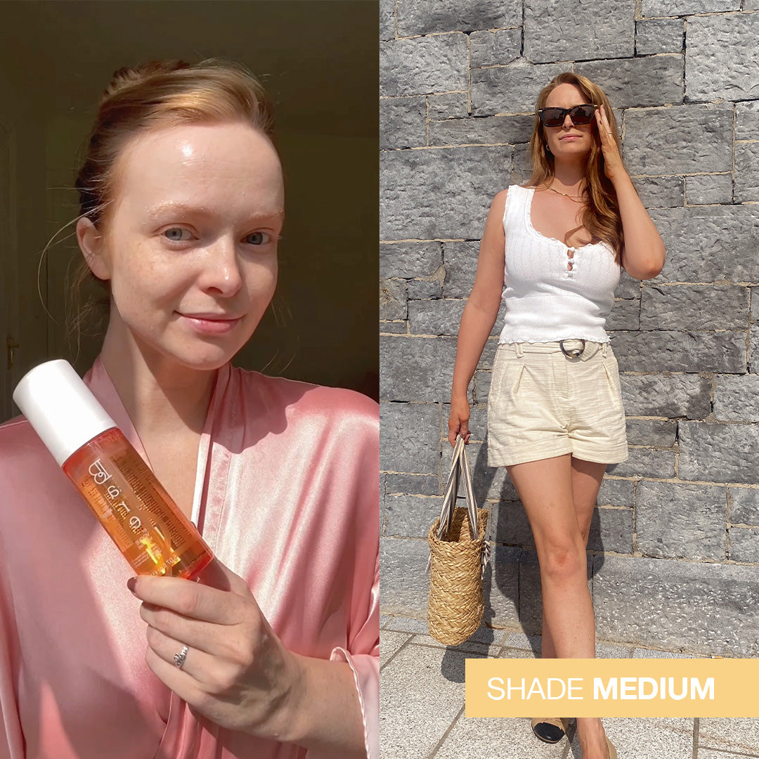 Clear Tan Water - Medium Before and After