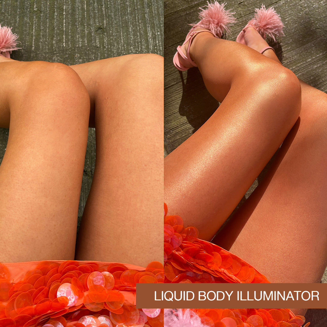 Liquid Body Illuminator Body Glow Bare by Vogue Before and After